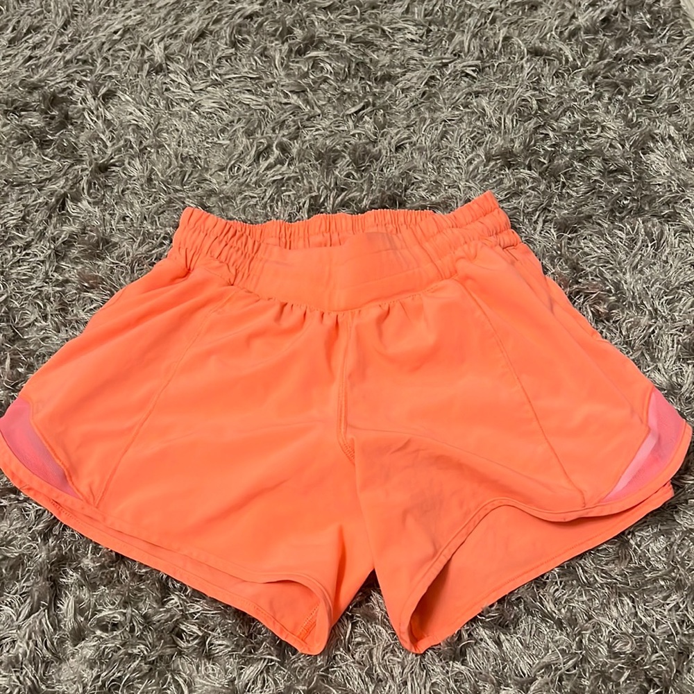 LULU HOTTY HOT CORAL SHORTS